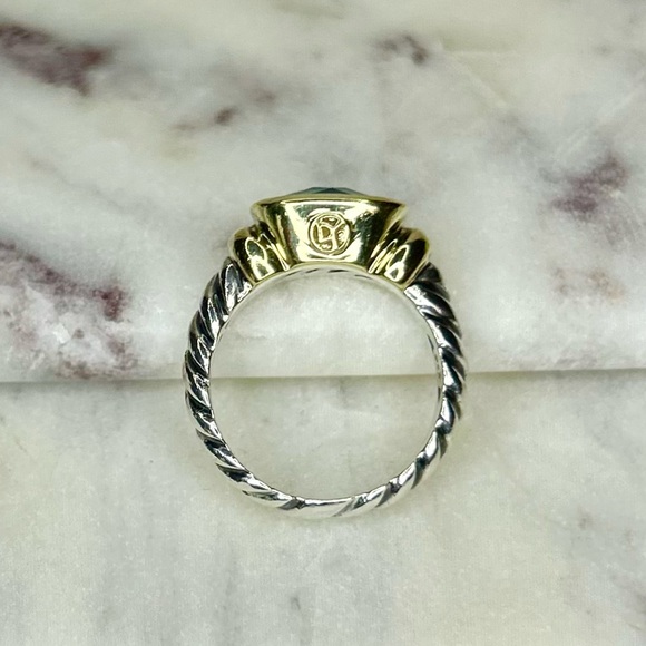 David Yurman Blue and Gold Ring - Picture 5 of 8